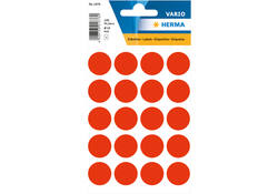Etiket HERMA 1876 rond 19mm fluor rood 100stuks