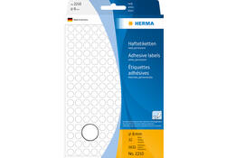 Etiket HERMA 2210 rond 8mm wit 5632stuks