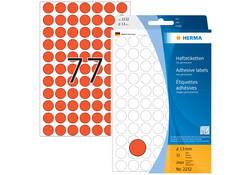Etiket HERMA 2232 rond 13mm rood 2464stuks