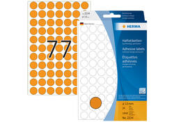 Etiket HERMA 2234 rond 13mm fluor oranje 1848stuks