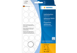 Etiket HERMA 2250 rond 19mm wit 1280stuks