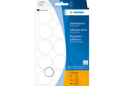 Etiket HERMA 2270 rond 32mm wit 480stuks