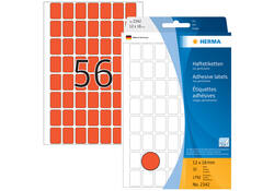 Etiket HERMA 2342 12x18mm rood 1792stuks