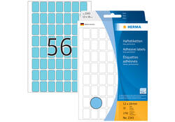 Etiket HERMA 2343 12x18mm blauw 1792stuks