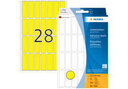 Etiket HERMA 2361 13x40mm geel 896 stuks