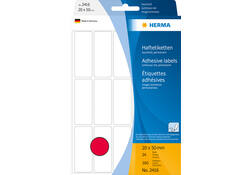 Etiket HERMA 2416 20x50mm fluor rood 360stuks