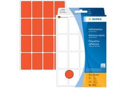 Etiket HERMA 2452 25x40mm rood 512 stuks