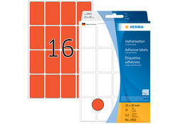 Etiket HERMA 2452 25x40mm rood 512 stuks