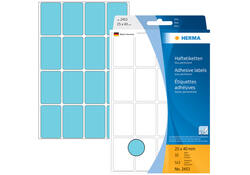 Etiket HERMA 2453 25x40mm blauw 512stuks