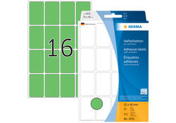 Etiket HERMA 2455 25x40mm groen 512stuks