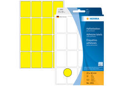 Etiket HERMA 2451 25x40mm geel 512 stuks