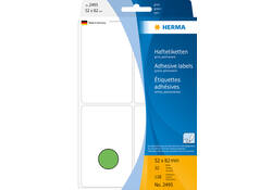 Etiket HERMA 2495 52x82mm groen 128stuks