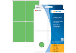 Etiket HERMA 2495 52x82mm groen 128stuks