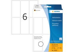 Etiket HERMA 10616 34x67mm verwijderbaar wit 144 stuks