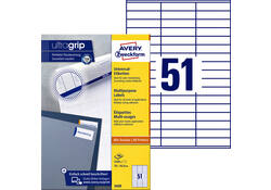 Etiket Avery Zweckform 3420 70x16.9mm wit 5100stuks
