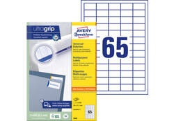 Etiket Avery Zweckform 3666 38x21.2mm wit 6500stuks