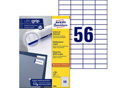 Etiket Avery Zweckform 3668 52.5x21.2mm wit 5600stuks