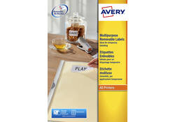 Etiket Avery L4733REV-25 99.1x139mm afneembaar wit 100stuks