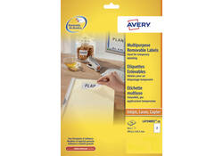 Etiket Avery L4734REV 199.3x143.5mm afneembaar wit 50stuk