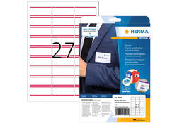 Naambadge etiket HERMA 4512 63.5x29.6mm wit/rood
