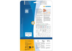 Naambadge etiket HERMA 4513 63.5x29.6mm wit/blauw