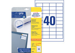 Etiket Avery Zweckform 4780 48.5x25.4mm wit 1000stuks