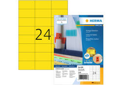 Etiket HERMA 4406 70x37mm geel 2400stuks