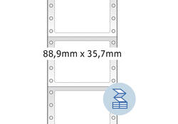 Etiket HERMA 8181 88.9x35.7mm 1-baans geel 2000stuks