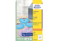 Etiket Avery L7676-25 CD full size mat wit 50stuks