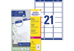 Etiket Avery L7160-100 63.5x38.1mm wit 2100stuks