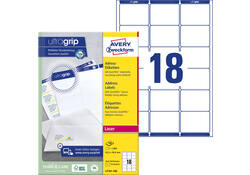 Etiket Avery L7161-100 63.5x46.6mm wit 1800stuks