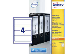 Rugetiket Avery breed 62x192mm zelfklevend wit
