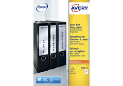 Rugetiket Avery breed 62x192mm zelfklevend wit