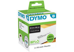 Etiket Dymo LabelWriter adressering 28x89mm 2 rollen á 130 stuks wit