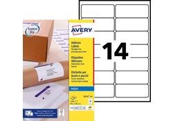 Etiket Avery J8163-100 99.1x38.1mm wit 1400stuks