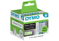 Etiket Dymo LabelWriter multifunctioneel 38x190mm 1 rol á 110 stuks wit
