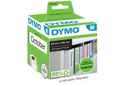 Etiket Dymo LabelWriter naamkaart ordner 59x190mm 1 rol á 110 stuks wit