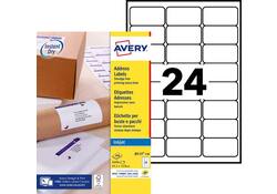 Etiket Avery J8159-100 63.5x33.9mm wit 2400stuks