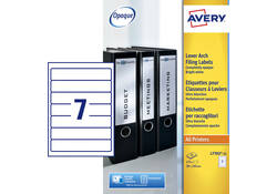 Rugetiket Avery smal 39x192mm zelfklevend wit