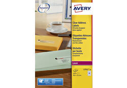 Etiket Avery L7551-25 38.1x21.1mm transparant 1625stuks