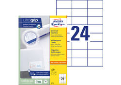 Etiket Avery Zweckform 3474 70x37mm wit 2400stuks