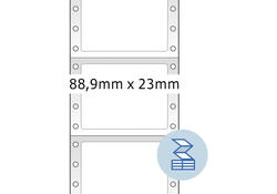 Etiket HERMA 8160 88.9x23mm 1-baans wit 2000stuks