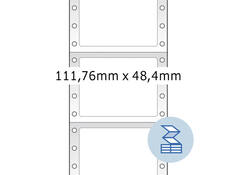 Etiket HERMA 8166 111.7x48.4mm 1-baans wit 2000stuks