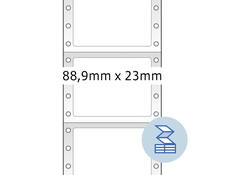 Etiket HERMA 8210 88.9x23Mm 1-baans wit 6000stuks