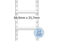 Etiket HERMA 8211 88.9x35.7mm 1-baans wit 4000stuks