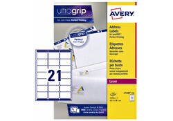 Etiket Avery L7160-250 63.5x38.1mm wit 5250stuks