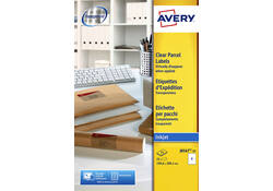 Etiket Avery J8567-25 210x297mm A4 transparant 25stuks