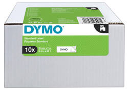 Labeltape Dymo LabelManager D1 polyester 19mm zwart op wit 10 stuks
