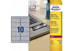 Etiket Avery Zweckform L6012-20 96x50.8mm zilver 200stuks