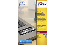 Etiket Avery L6009-20 45.7x21.2mm zilver 960stuks
